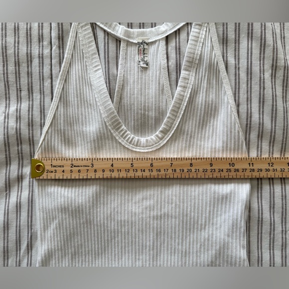 Free People White Ribbed V-Neck Bodysuit - Picture 6 of 6